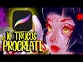 10 TRUCOS en PROCREATE para PRINCIPIANTES | Dibujo DIGITAL