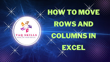 How to MOVE ROWS and COLUMNS in Excel (the BEST & FASTEST way)