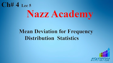 Mean Deviation for Frequency Distribution  Statistics Ch # 4 Lec 5