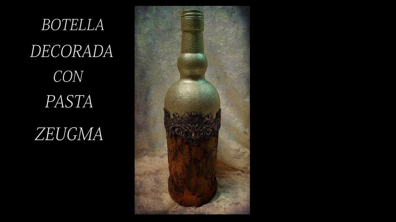 Botella decorada con pasta Zeugma Cadence