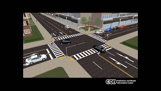 Crash Animation Series: Left Turn into Pedestrian Crossing Crash