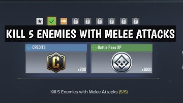 KILL 5 ENEMIES WITH MELEE ATTACKS SEASON 12 SMALL ARMS CALL OF DUTY MOBILE COD MOBILE CODM