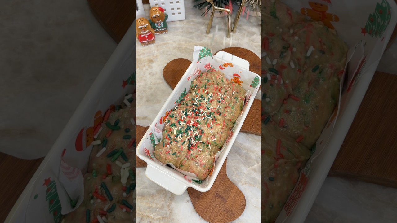 Sugar cookie banana bread 🎄🍌🎅🏽 #holidaybaking #christmasdessert #christmas2026 #christmasrecipe