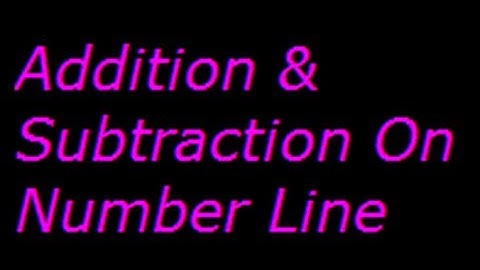 Addition and Subtraction of Fractions using Number Line