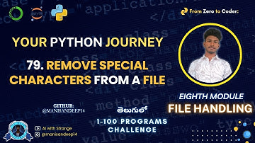 Remove Special Characters from a File Using Python |Your Python Journey –100 Programs[File Handling]