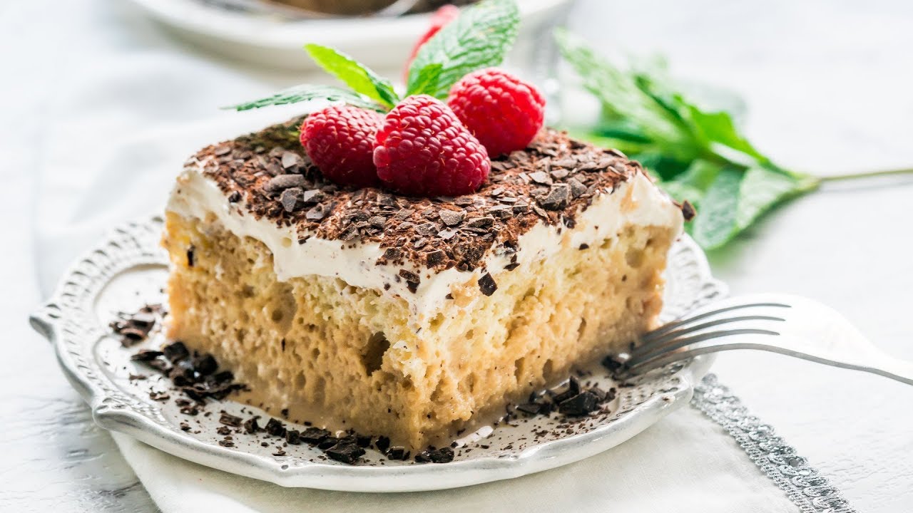 Tiramisu Tres Leches Cake Wide YouTube