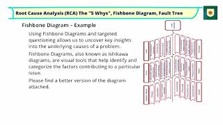 Root Cause Analysis – The "5 Whys" Technique, Fishbone Diagram, and Fault Tree Analysis