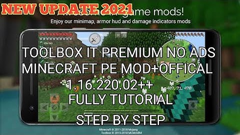 MINECRAFT PE: HOW TO DOWNLOAD TOOLBOX PREMIUM MOD+Minecraft Pe+1.16.220.02+Offcial+Mod 2021