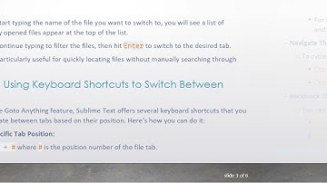 How to Switch to a Tab by File Name in Sublime Text 3