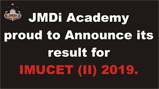 Imucet Ii 2019 Results Ii Jmdi Academy Ii Best Results In The Country
