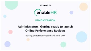 Administrator Training: Getting ready to launch Online Performance Reviews