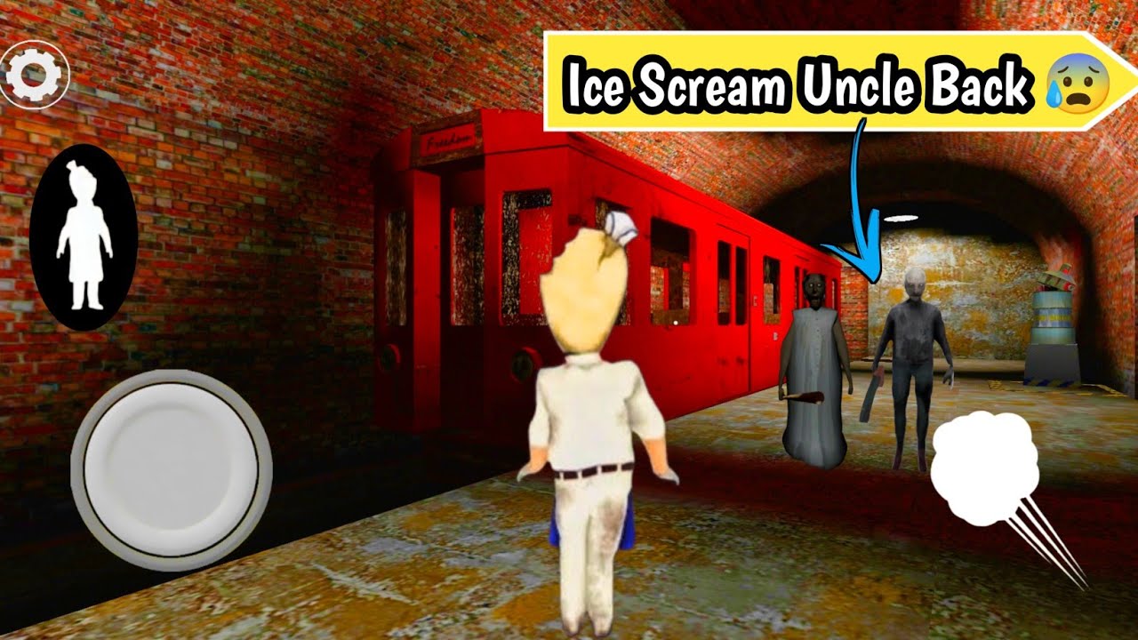 Playing As " Ice Scream Uncle " Character In Granny's House With  Train Escape 😰 | Granny 3