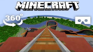 : Volcanic Roller Coaster in 360 - Minecraft [VR] 4K 60FPS