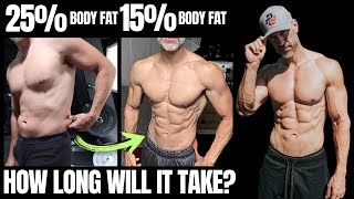 How Long From 25% to 15% Body Fat | Calories | Summer Shredding