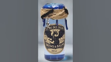 D20 Dice potion now available in my shop! #dungeonsanddragons #d20 #craft #dragon #potion #prop #art