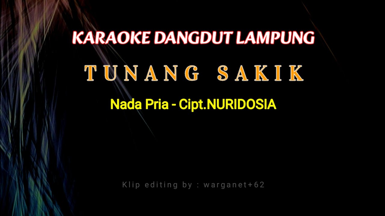 TUNANG SAKIK - karaoke - Dangdut lampung Cipt.Nuridosia Dipopulerkan/Nuridosia