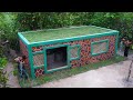 Build The Most Creative Private Grass Roof House Design With Great Invisible Living Room In Forest