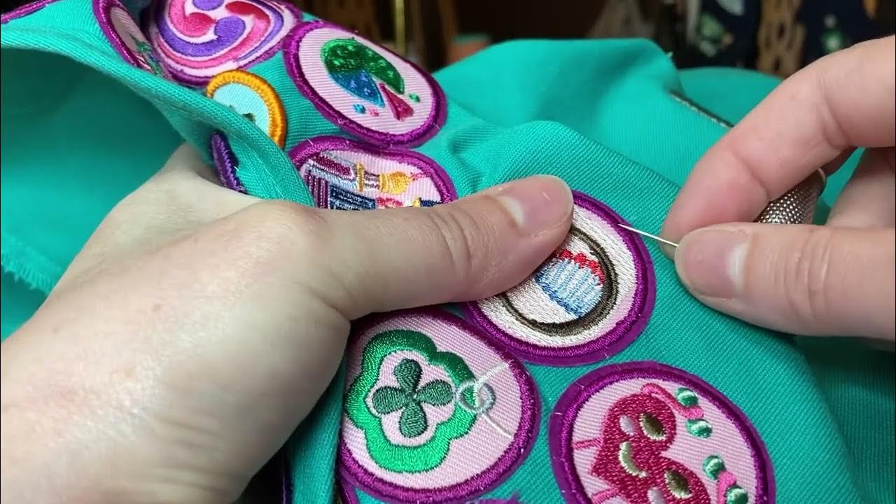 How To Iron On Girl Scout Patches (Daisy Petals) 