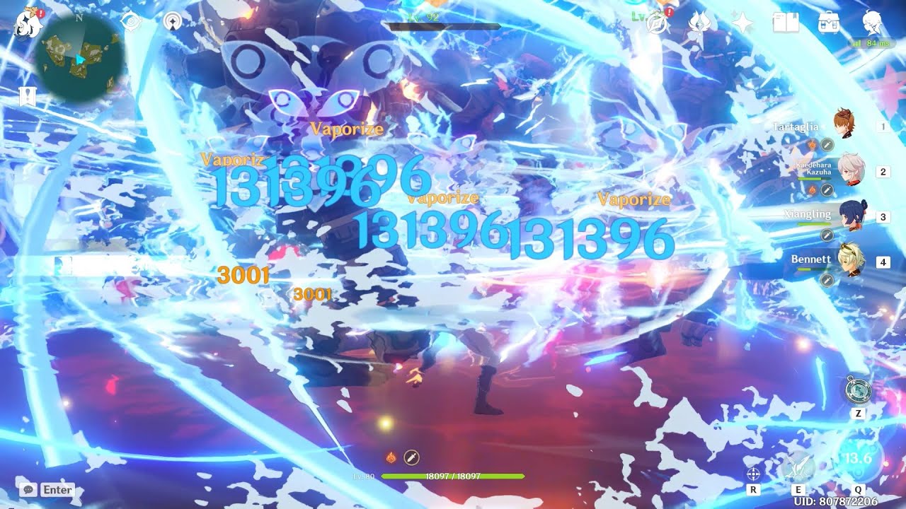 Vaporize team with Childe-Kazuha (Xiangling Bennett) - Genshin Impact