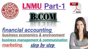 Lnmu BCOM part 1 subject details 2019 || by study with kumar keshav