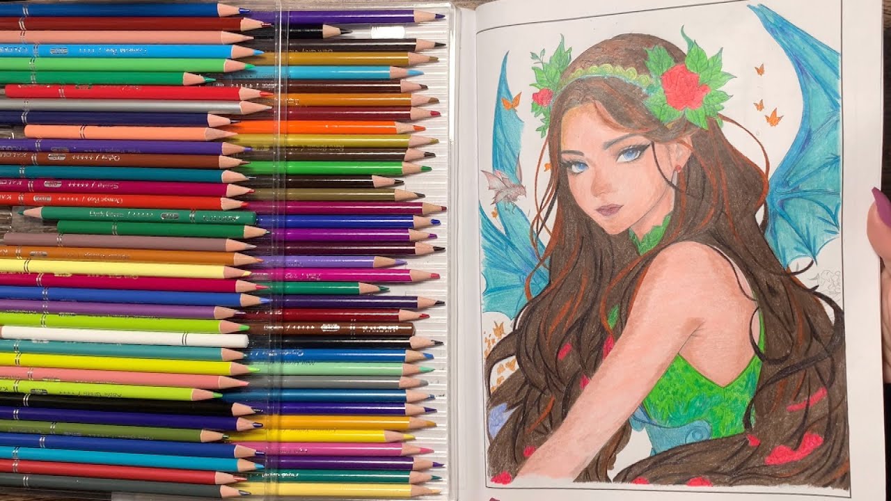 【ASMR】 1hour 🎨 Coloring with colored pencils | 色鉛筆でぬりえ | 用彩色铅笔涂色 | No talking [Prat 2]