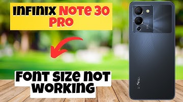 Infinix font setting infinix Note 30 Pro || How to set font size || Font size not working