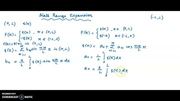 Half Range Expansions