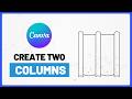How to Create Two Columns in Canva Using a Table | Easy Layout Tutorial