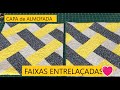 PATCHWORK :: CAPA de ALMOFADA com FAIXAS ENTRELAÇADAS