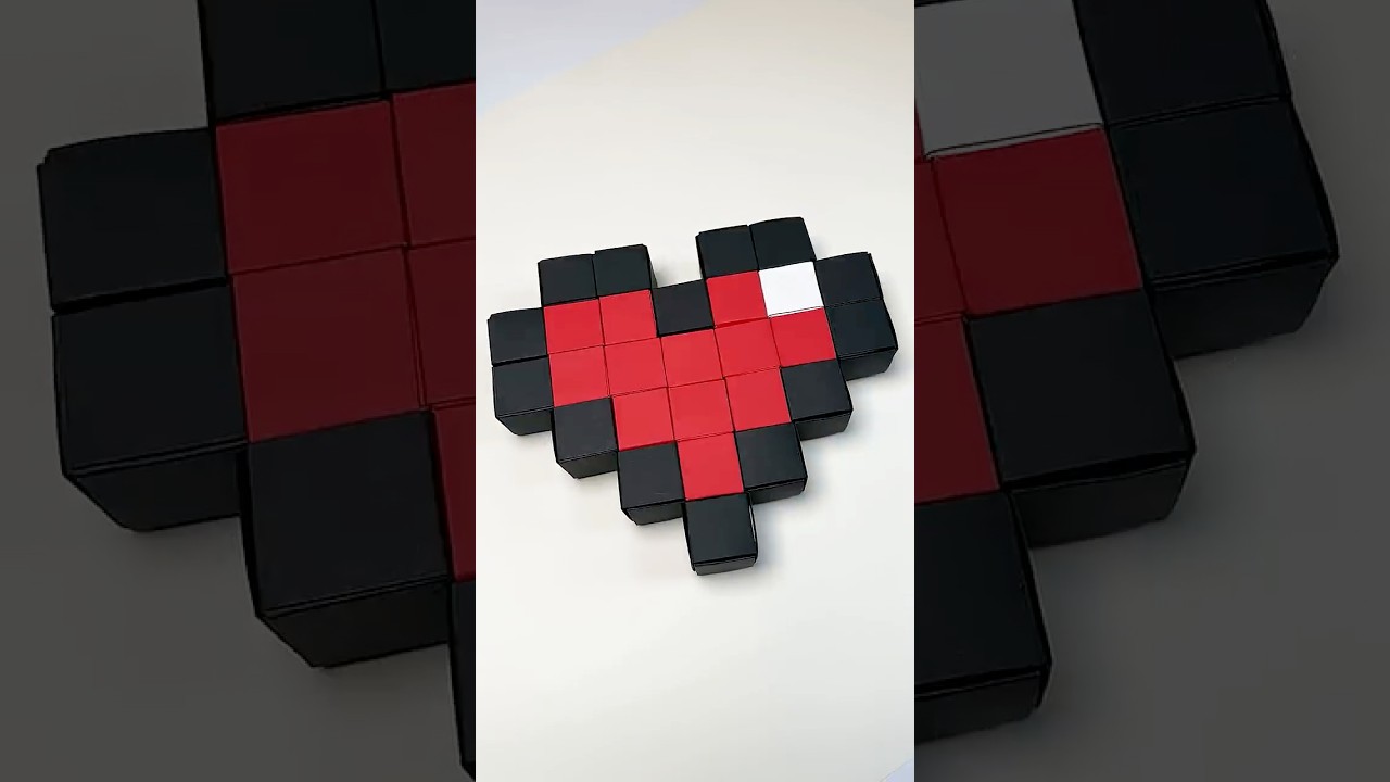 Урок по созданию сердца в Minecraft без клея