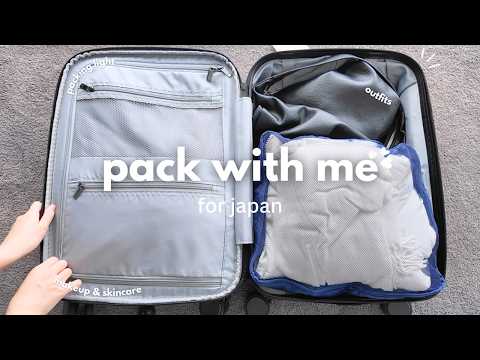 what I'm packing for japan packing light! ⋆˚꩜。 pack with me | nere stori suitcase