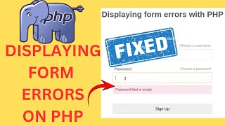 How to display form errors with PHP | How a structure of html form in PHP | Beginner |#php|#vscode