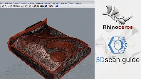 Rhinoceros, video 2. Mesh processing. Mesh2Surface. Reverse engineering of Mechanical forms.