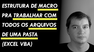 Essa é a estrutura da macro pra trabalhar com todos os arquivos de uma pasta | Excel VBA