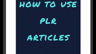 UsePLRArticles