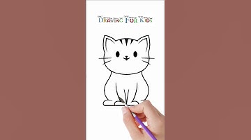 How to Draw Cute Cat Easy | Cat Drawing | Easy Cute Drawings #catdrawing #shorts #art #cutedraws