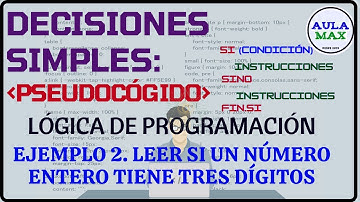 Pseudocódigo | Ejemplo 2. Leer si un número entero tiene 3 dígitos | Decisión Simple