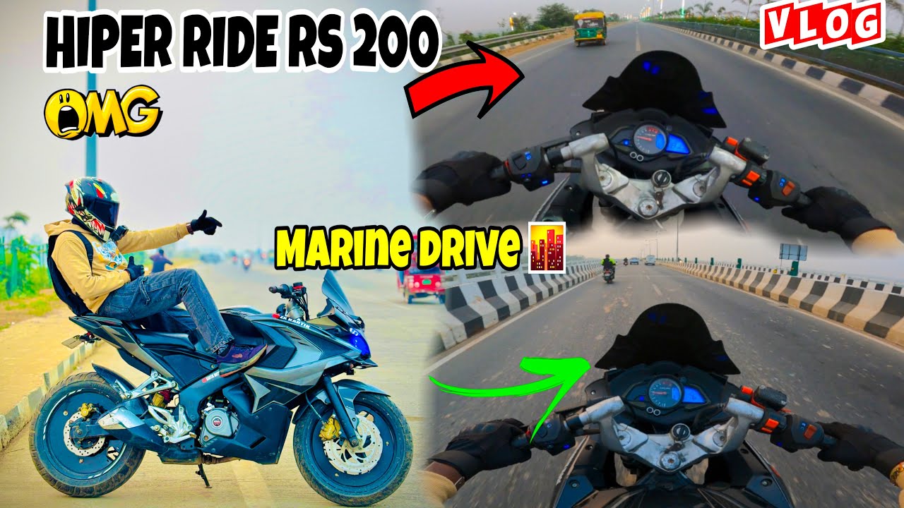 AAj TO HIPER RIDE HO GAYA MARINE DRIVE PAR 🔥RIDE With RS200BS4 🚀🔥/ @Trakerkartikvloge 