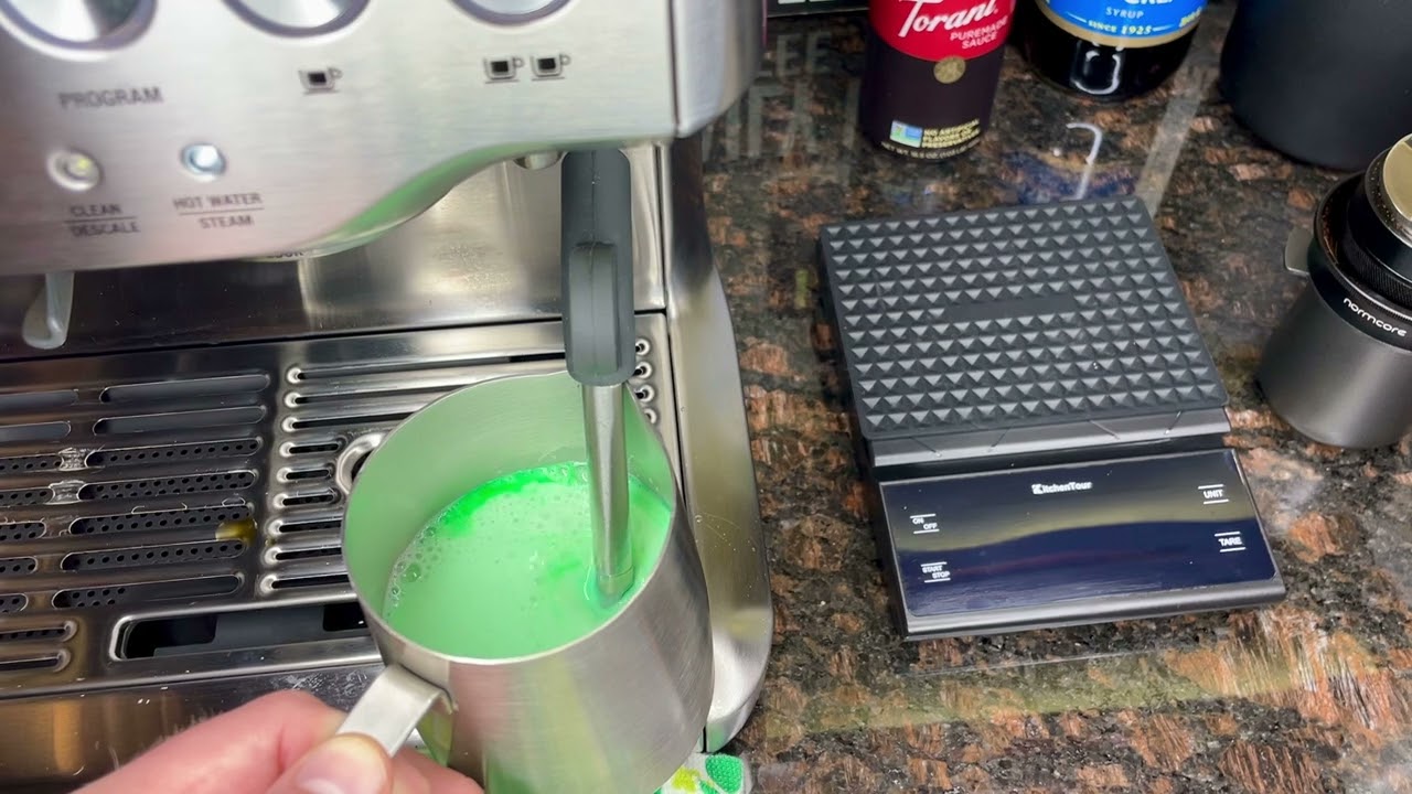 Failed attempt at some St.Patrick’s Day festive steamed milk. Looked cool tho!