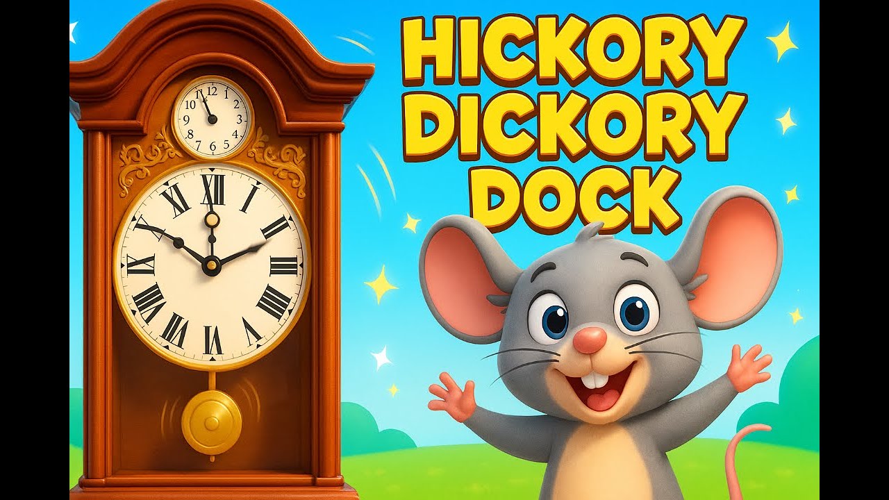🕰️🎶 Hickory Dickory Dock | Fun Kids Nursery Rhyme 🐭🔔| Kids Songs ...