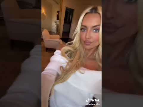 Lindsey Pelas Being Cute In her White Outfit With her pokes out 🤗❤