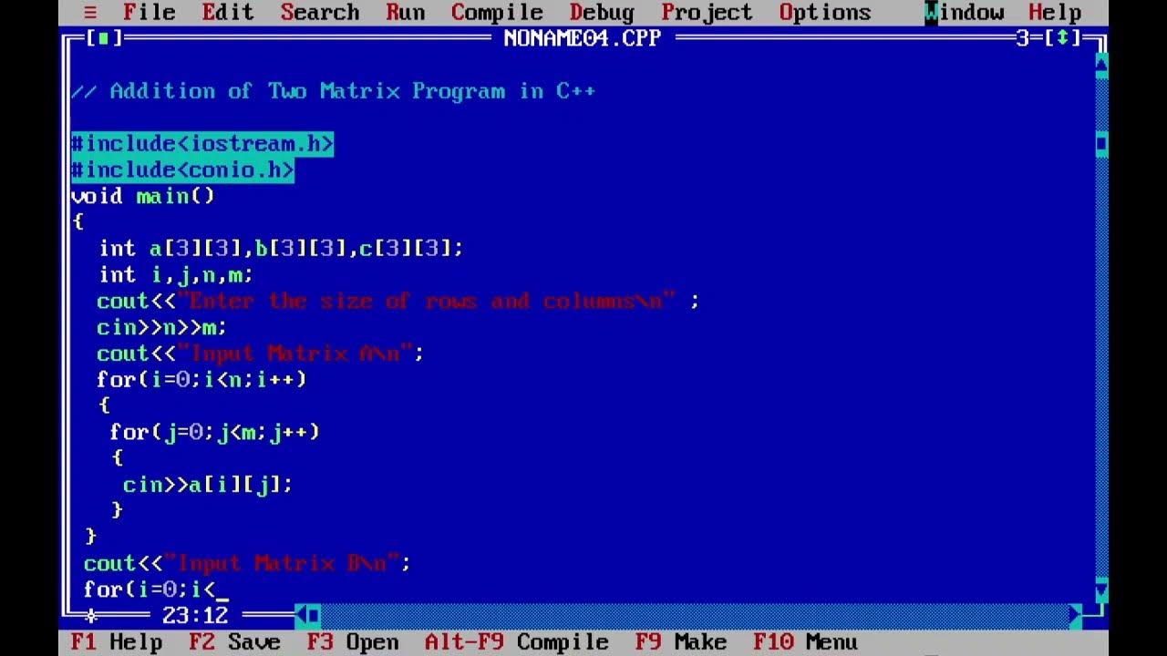 c++ program for addition of two matrices | c++ program to add two ...
