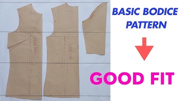 How to Draft a Basic Bodice Pattern with Darts & Sleeve | Sewing for Beginners