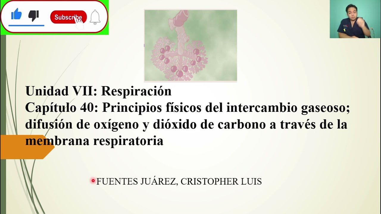 FISIOLOGÍA: PRINCIPIOS FÍSICOS DEL INTERCAMBIO GASEOSO; DIFUSIÓN DE OXÍGENO y DIÓXIDO DE CARBONO