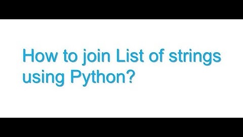 2. How to join List of strings using Python | #python #pandas  PART 02