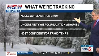 FIRST ALERT WEATHER DAYS for chance of snow this weekend and brutal cold