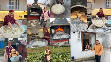 MANCARLI EKŞİ MAYALI ÇAYCUMA KÖY EKMEĞİ🥖#taşfırın #köyekmeği
