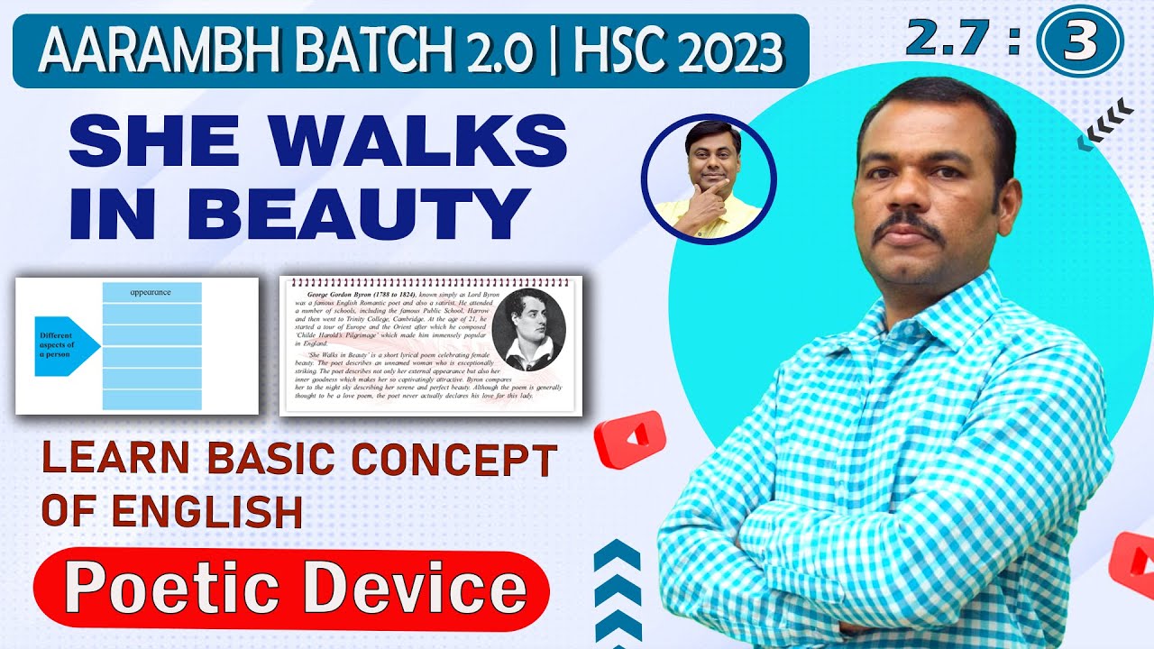 Class 12 English Poem 2 7 She Walks In Beauty Poetic Device HSC class-12-english-poem-2-4-have-you-earned-your-tomorrow