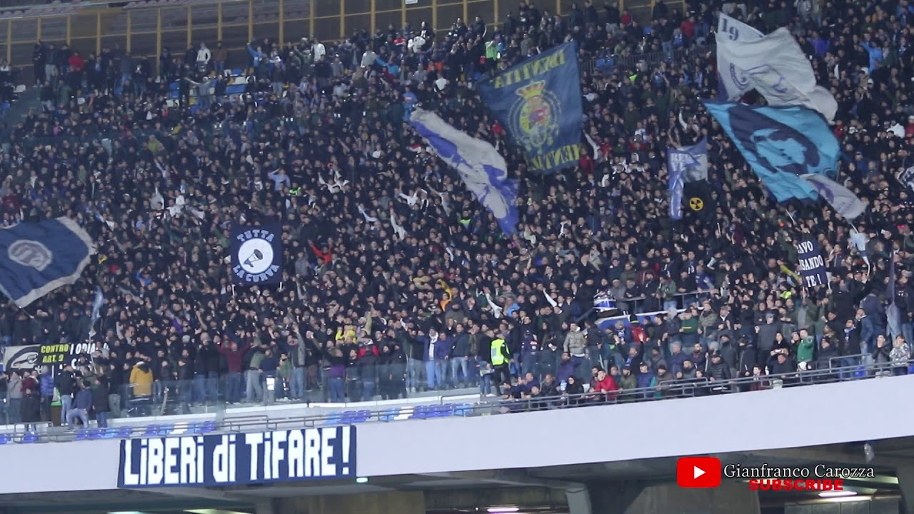 IL GRANDE TIFO DEL SAN PAOLO IN CURVA B - NAPOLI VS LAZIO