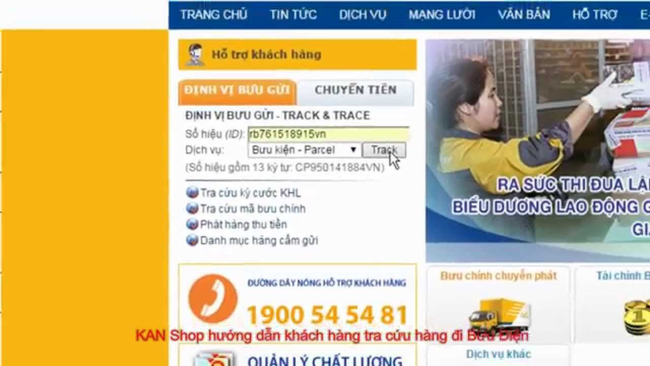 Tra cứu vận đơn bưu điện VNPOST - buucuc.com